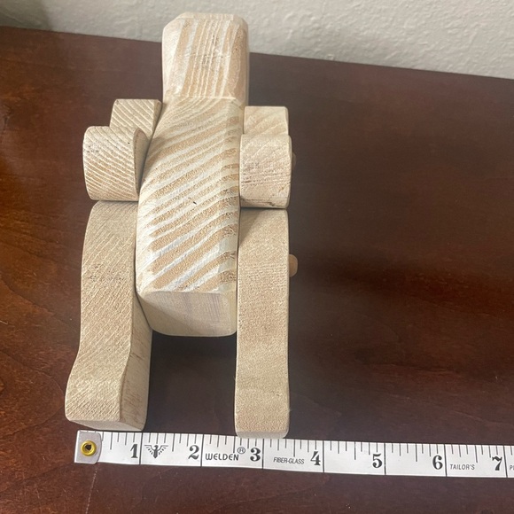 Handcrafted Articulated Wooden Bear Figurine - Picture 6 of 10